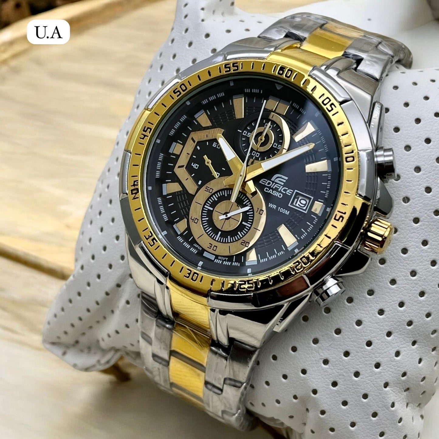 Casio Edifice EFR-539 Chronograph Watch with metal chain strap