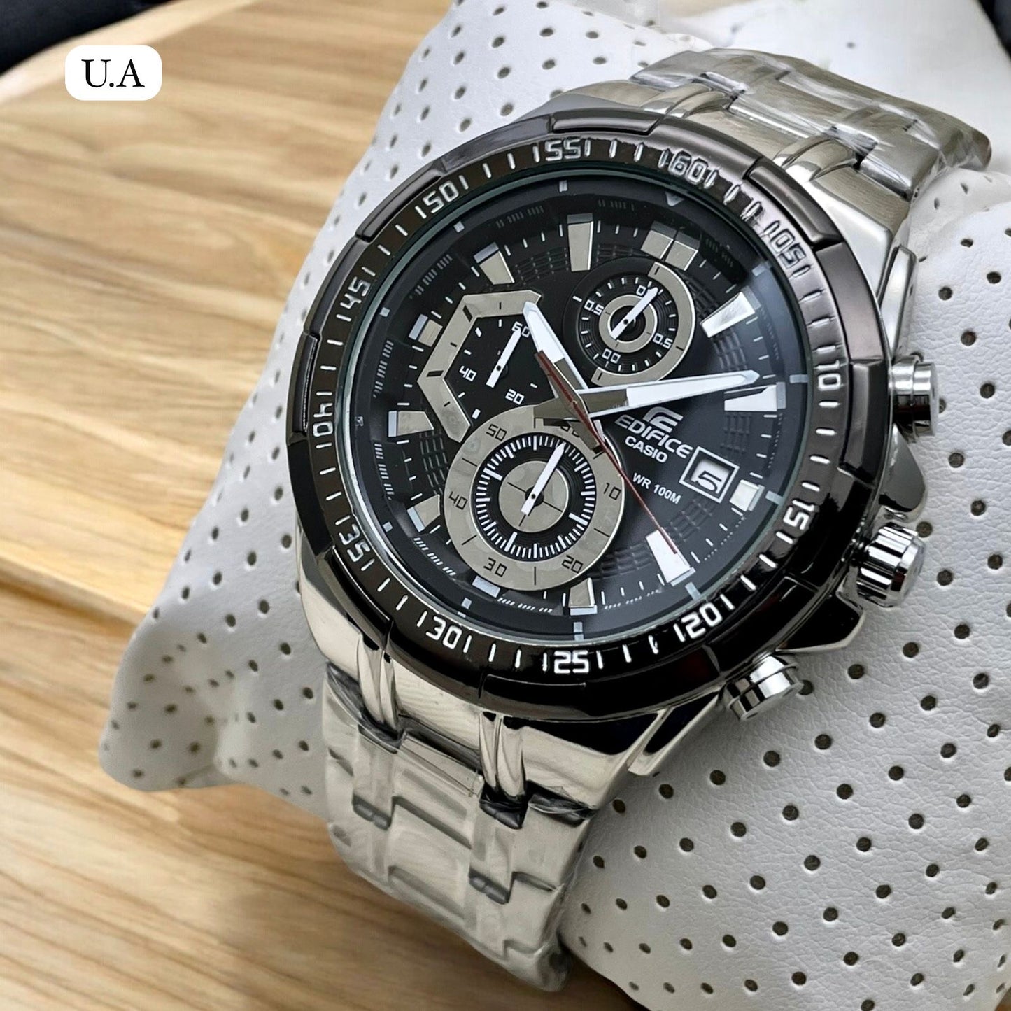 Casio Edifice EFR-539 Chronograph Watch with metal chain strap